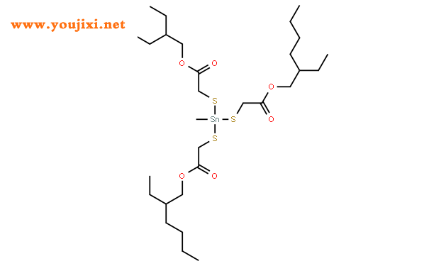 甲基锡三(巯基乙酸异辛酯)结构式图片|57583-34-3结构式图片