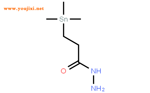 3-(三甲基锡)-丙酸肼结构式图片|60522-59-0结构式图片