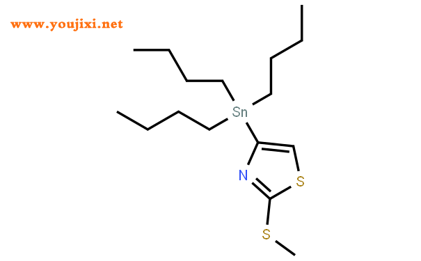2-甲硫基-4-三丁基锡噻唑结构式图片|446286-06-2结构式图片