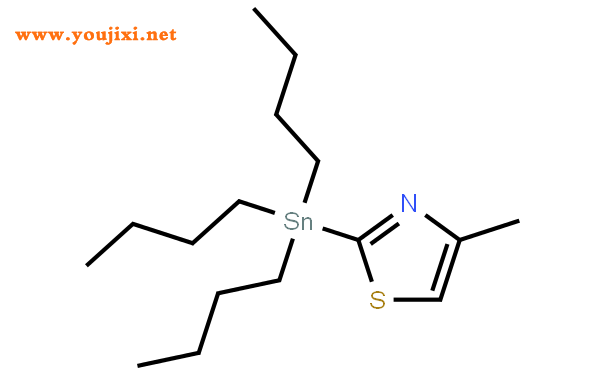 4-甲基-2-三丁基锡烷基噻唑结构式图片|251635-59-3结构式图片