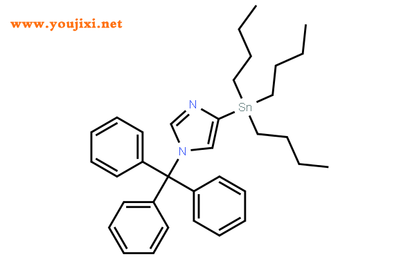 4-(三丁基锡)-1-三苯甲游基-1H-咪唑结构式图片|208934-35-4结构式图片