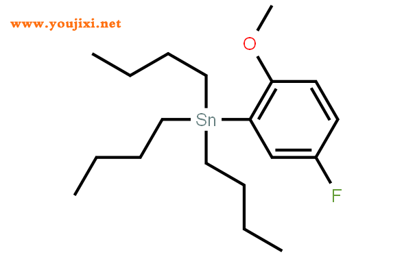 三丁基(5-氟-2-甲氧基苯基)锡结构式图片|223432-26-6结构式图片