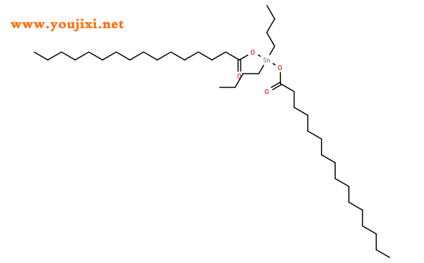 锡酸二丁基双[(十六烷酰基)氧]酯结构式图片|13323-63-2结构式图片