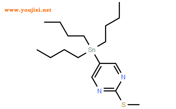 2 -甲硫基-5 - 三正丁基锡嘧啶结构式图片|120717-37-5结构式图片