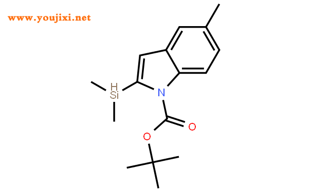 1-Boc-2-二甲基锡-5-甲基吲哚结构式图片|475102-17-1结构式图片