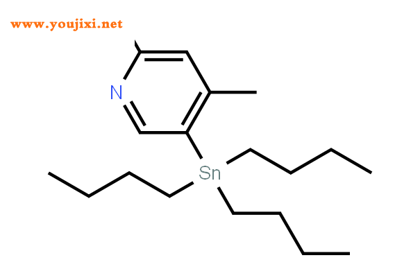 2-氟-4-甲基-5-(三丁基锡烷基)吡啶结构式图片|1245816-06-1结构式图片