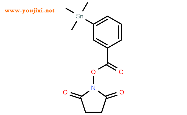 N-琥珀酰亚胺基3-(三甲基锡烷基)苯甲酸酯结构式图片|122856-01-3结构式图片