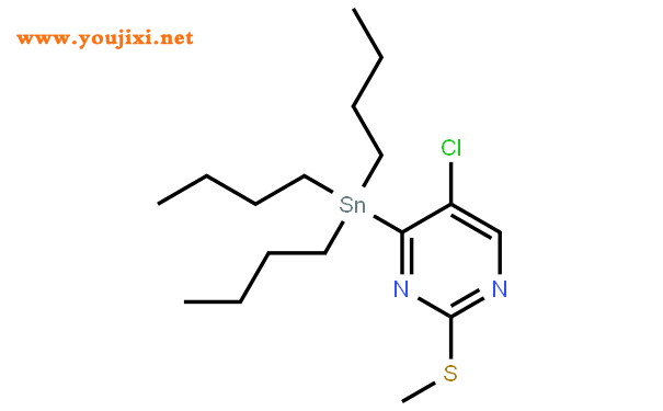 5-氯-2-(甲硫基)-4-(三丁基锡烷基)嘧啶结构式图片|123061-47-2结构式图片