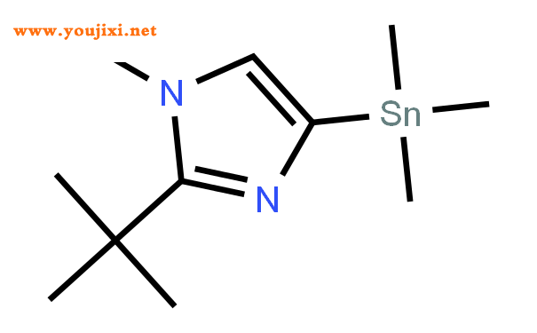 2-叔丁基-1-甲基-4-(三甲基锡烷基)-1H-咪唑结构式图片|936718-20-6结构式图片