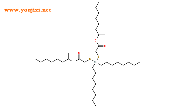 2,2-[(二辛基亚锡)双(硫代)]双乙酸二异辛酯结构式图片|26401-97-8结构式图片