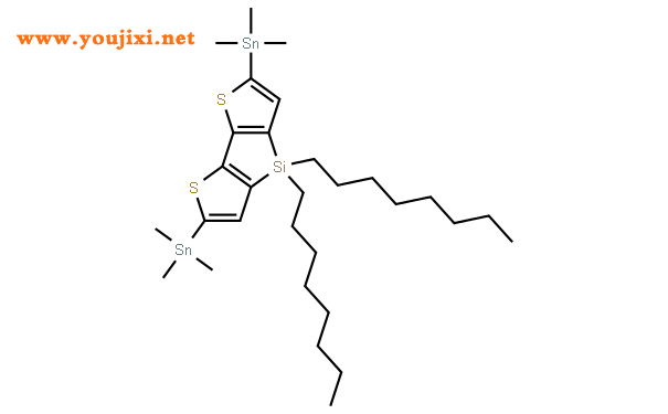 2,6-二(三甲基锡)-4,4-二辛基-二噻吩并噻咯结构式图片|1160106-15-9结构式图片