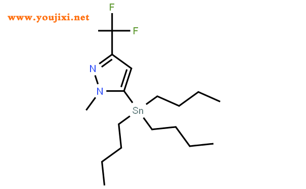 1-甲基-5-(三丁基锡烷基)-3-(三氟甲基)-1H-吡唑结构式图片|191606-78-7结构式图片