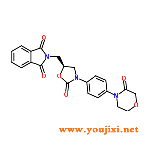 446292-08-6 2-({(5S)-2-  oxo-3-[4-(3-oxomorpholin-4-yl)phenyl]-1,3-oxazolidin-5-yl}methyl)-1H-isoindole-1,3(2H)-dione